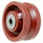 Ductile Steel V Groove Wheel in red