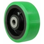 Ultra poly wheel in green on white background