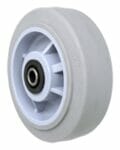 Semi steel wheels in white on white background