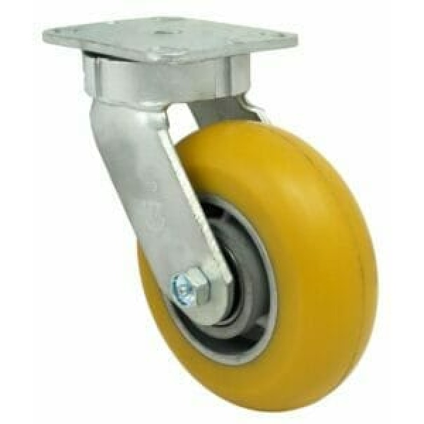 A Metallic Wheel With a Yellow Color Rim