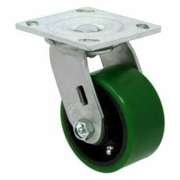 Polyon Steel Wheel in green on white background