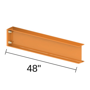 cantilever rack base showing that it is 48 inches in length