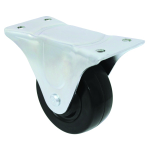 Rigid Caster With A Hard Rubber Caster Wheel