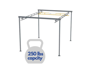 250 lbs spanco freestanding workstation bridge crane