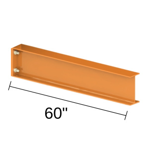 cantilever rack base showing that it is 60 inches in length