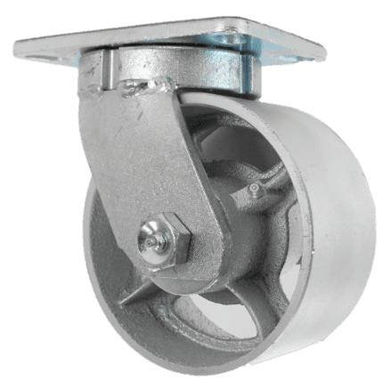 10" x 3" Heavy Duty Kingpinless Swivel Caster, (SS) Semi-Steel Wheel, 2500 lbs Capacity - Image 1