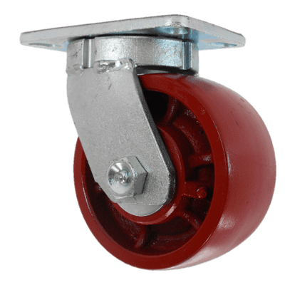 Red Crowned Ductile Steel Wheel, Precision Ball Bearing