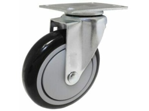 A Black Color Wheel With Grey Core Two