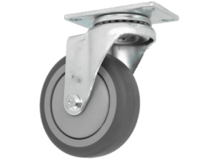 6" x 1-1/4" Light Duty Swivel Caster, (TP) Thermo-Pro Wheel, Precision Ball Bearing