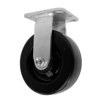 6" X 2" Rigid Caster, (PH) Phenolic Wheel, Roller Bearing - Image 1