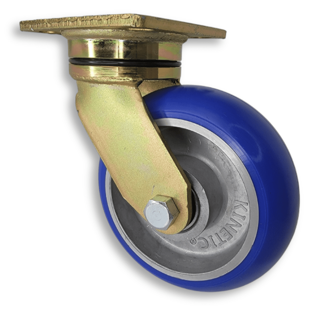 4″ x 2″ Maintenance Free Swivel Caster, (KN) KINETIC® Wheel, High Performance Extended Swivel Lead - Image 2