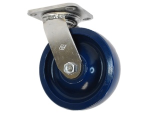 5" x 2" Stainless Steel Swivel Caster, (SU) Duralastomer Wheel, SS Roller Bearing (B&C1148)