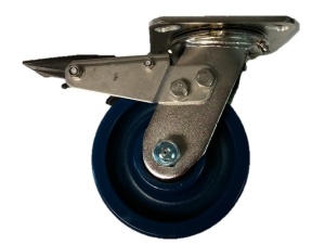 Stainless Steel 4" x 2" Swivel Caster, (SU) DuraLastomer Wheel (B&C1423)