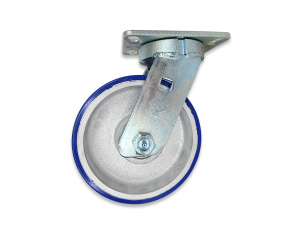 8" x 3" Heavy Duty Kingpinless Swivel Caster, (KN) KINETIC® Wheel, 5-1/4″ x 7-1/4″ top plate - 61KN80LL6525YY