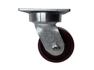 4" x 2" Kingpinless, (CD) Crowned Ductile Steel Wheel, Precision Ball Bearing