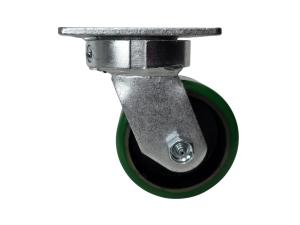 4" x 2" Kingpinless Caster, (PU) Polyon Steel Wheel, 41PU40JG0417YY