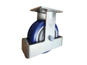 6" x 2" Kineti-Glide Duo Dual Wheel Rigid Caster with Integrated Toe Guard, 1,500 lb