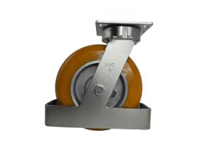 8" Ultraflex Kingpinless Swivel Caster with Integrated Toe Guard - 41UX80JO64174Y