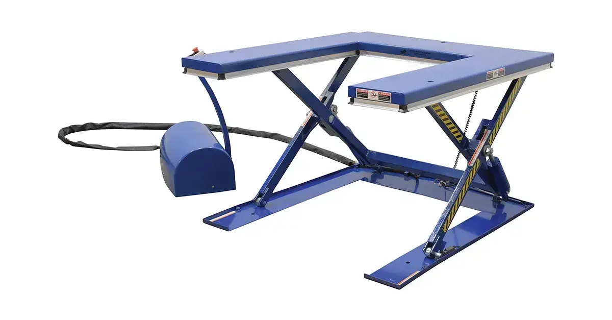 Vestil EHU and EHE low profile electric lift table